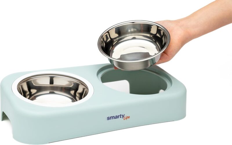 Raised Cat and Dog Feeding Bowls - Easy-to-Clean Stainless Steel Pet Feeding Bowl - Water and Food Feeder Bowls for Feeding Small Medium Large Dogs Cats Puppies - Pet Care Essentials - Image 9