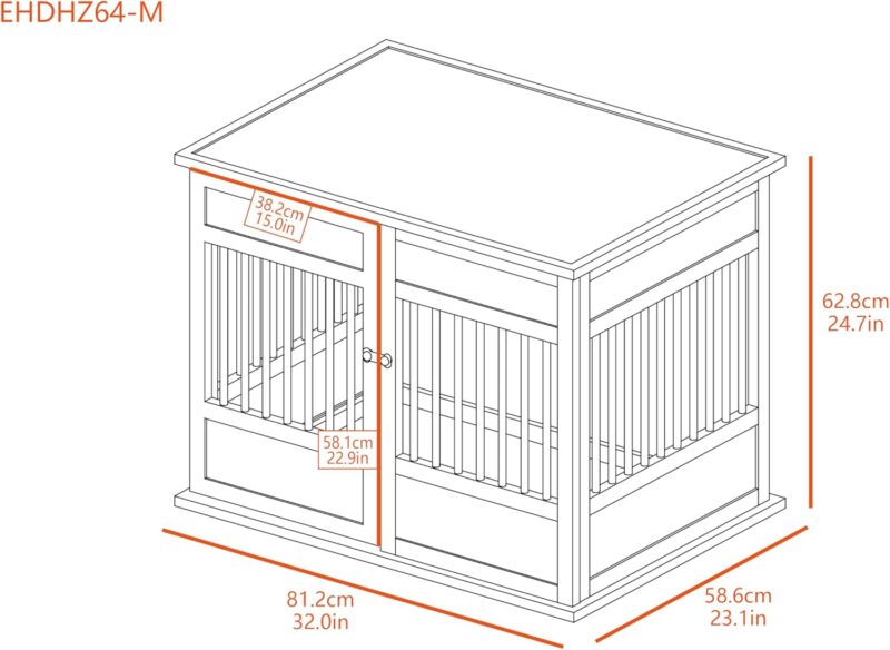 New Age Pet® Horizon Pet Crate - Durable ECOFLEX® with Stainless Steel Spindles, Bone-Shaped Latches, Easy Access Door, Stylish Design, 10-Year Warranty, Available in 3 Sizes & 2 Colors - Image 8