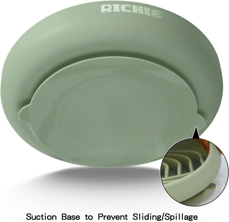 RICHIE Slow Feeder Dog Bowls with Suction Cups, Silicone Puzzle Bowl for Slow Eating, Pets Slow Feeder Non-Slip Design Dishwasher Microwave Safe for Small Medium Dogs, Green - Image 3