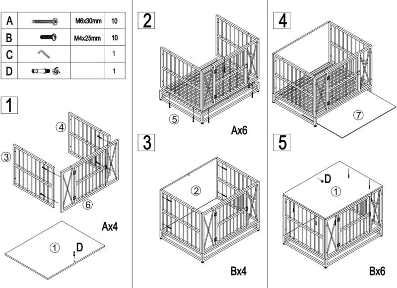 Dog Crate Furniture, 32.67 Inches Dog Kennel for Dogs up to 70 lb, with Removable Tray, Heavy-Duty Dog Cage End Table, Rustic Brown - Image 9