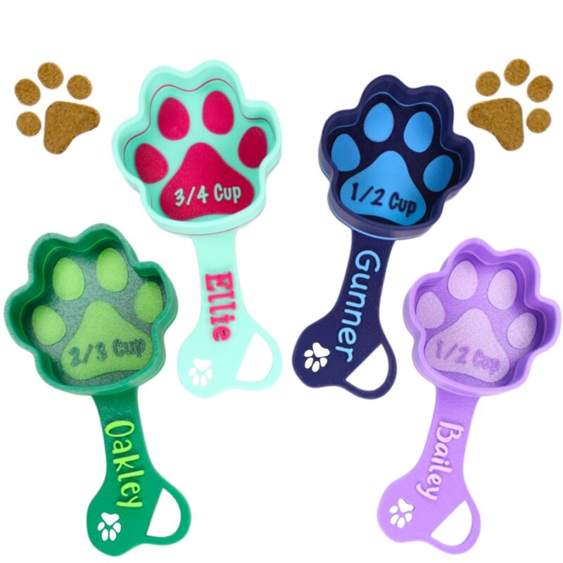 Personalized Dog Food Scoop Custom Scooper Pet Kibble Scoop Food Dispenser Dog Measuring Cup Custom Pet Accessories Gift Idea For Dog Lover (2oz - 1/4 Cup)