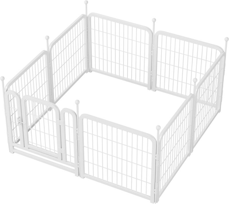 Heavy-Duty Foldable Dog Playpen - 8 Panels, Anti-Rust & Stable, DIY Shapes, Spacious Semi-Open Area for Large, Medium, Small Dogs & Other Pets - Perfect for Indoor & Outdoor Use - Image 4