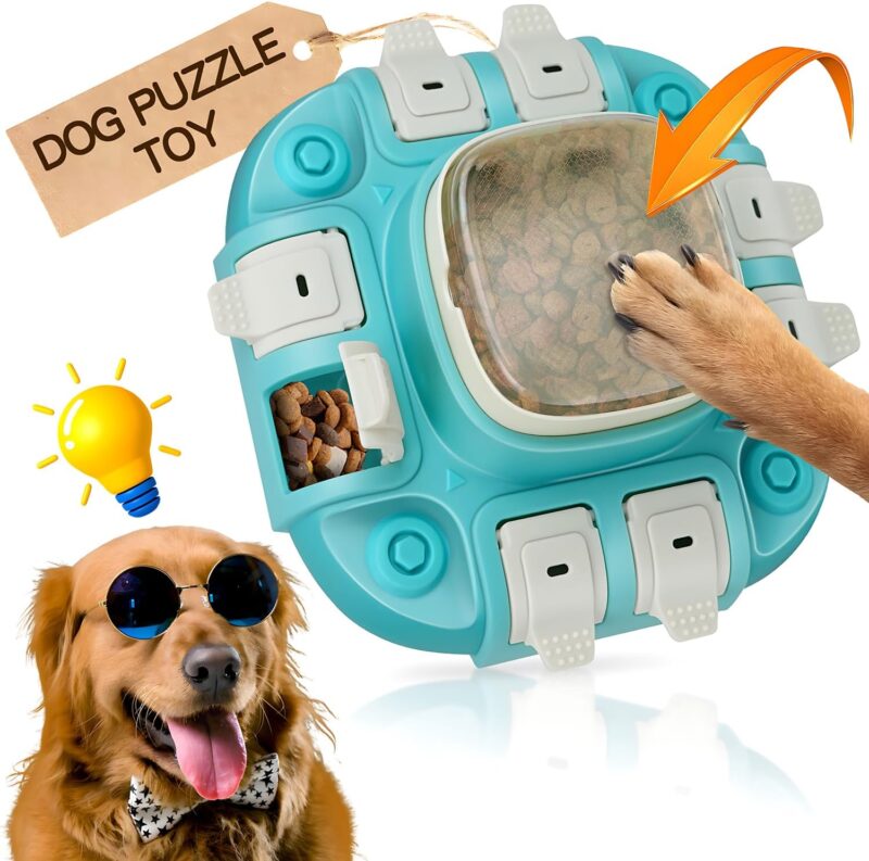 Dog Puzzle Toys - Dog Food Puzzle Toy Feeder, Treat Puzzle Toy for Smart Dog Mental Stimulation Slow Treat Dispensing Interactive Games Boredom Enrichment for Small/Medium/Large Breed