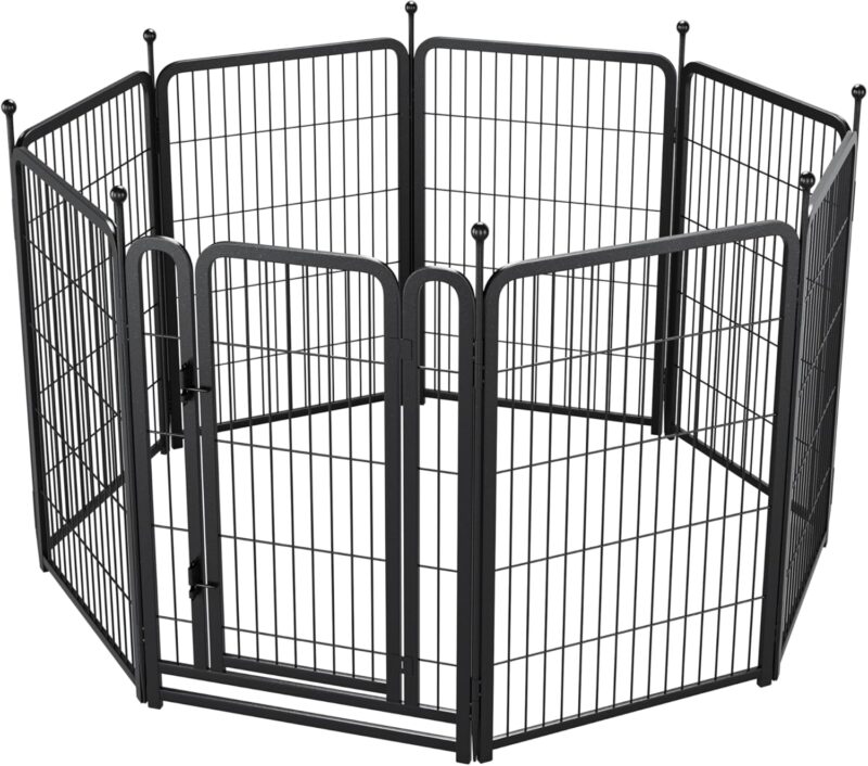 Heavy-Duty Foldable Dog Playpen - 8 Panels, 40" Height, DIY Shapes, Anti-Rust & Stable for Indoor/Outdoor Use.Dog Playpen 8 Panels 40" Height Heavy Duty Dog Fence Puppy Pen - Image 2