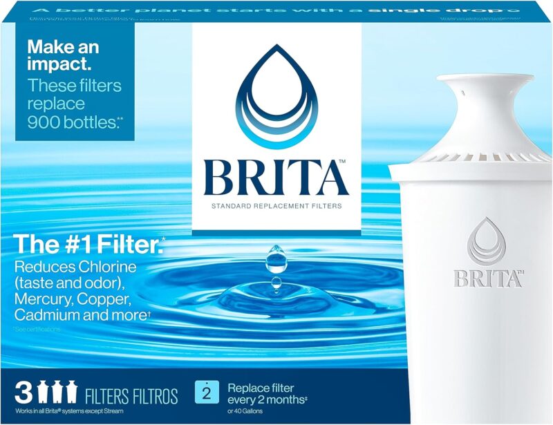 Brita Replacement Filters 3 Count (Advanced) White