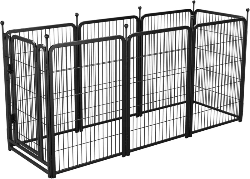 Heavy-Duty Foldable Dog Playpen - 8 Panels, 40" Height, DIY Shapes, Anti-Rust & Stable for Indoor/Outdoor Use.Dog Playpen 8 Panels 40" Height Heavy Duty Dog Fence Puppy Pen - Image 5