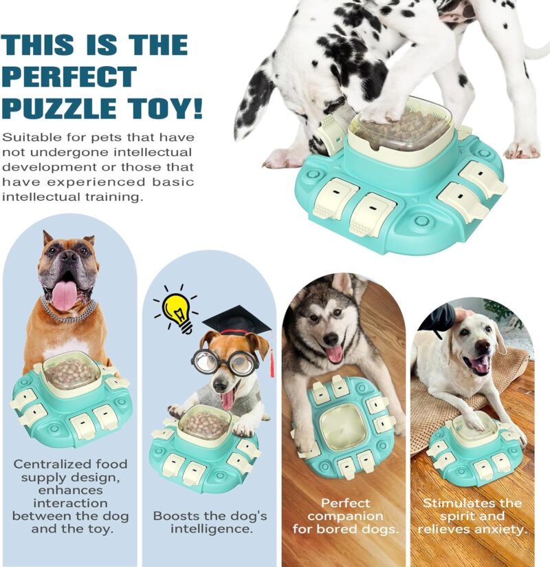 Pet Deluxe Dog Puzzle Toy 2 Levels, Dog Treats Food Puzzles Feeder for Slow Down Eating, IQ Training Anxiety Relief Mental Enrichment, Interactive Feed Game Toy for All Breed Dogs - Image 3