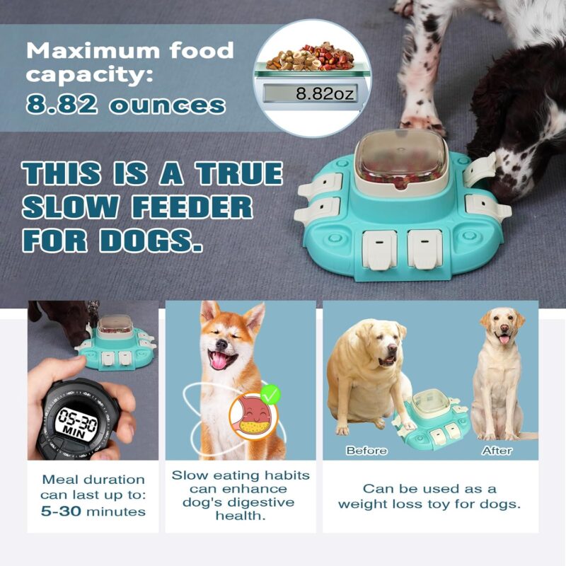 Pet Deluxe Dog Puzzle Toy 2 Levels, Dog Treats Food Puzzles Feeder for Slow Down Eating, IQ Training Anxiety Relief Mental Enrichment, Interactive Feed Game Toy for All Breed Dogs - Image 4