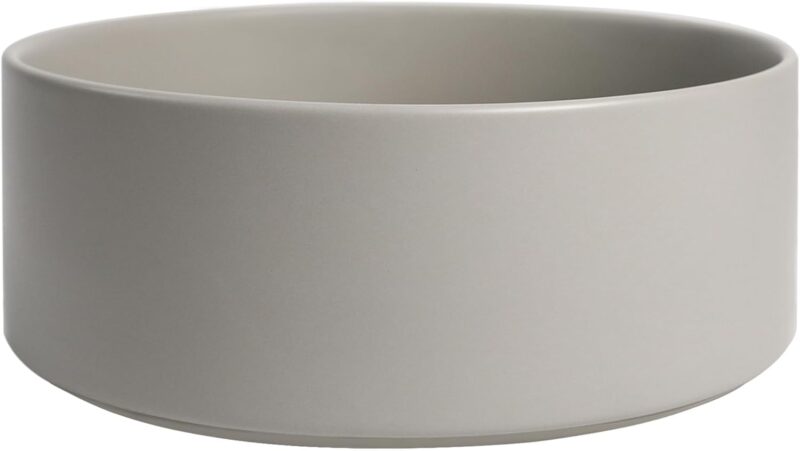 Non-Slip Ceramic Dog Bowls for Small Medium Large Dogs, Dog Feeding Bowl & Big Water Bowl, Heavy Basic Ceramic Dog Food Bowl, Durable Modern Dog Dishes for All Breeds, 60oz / 7.5 Cup, Gray - Image 7