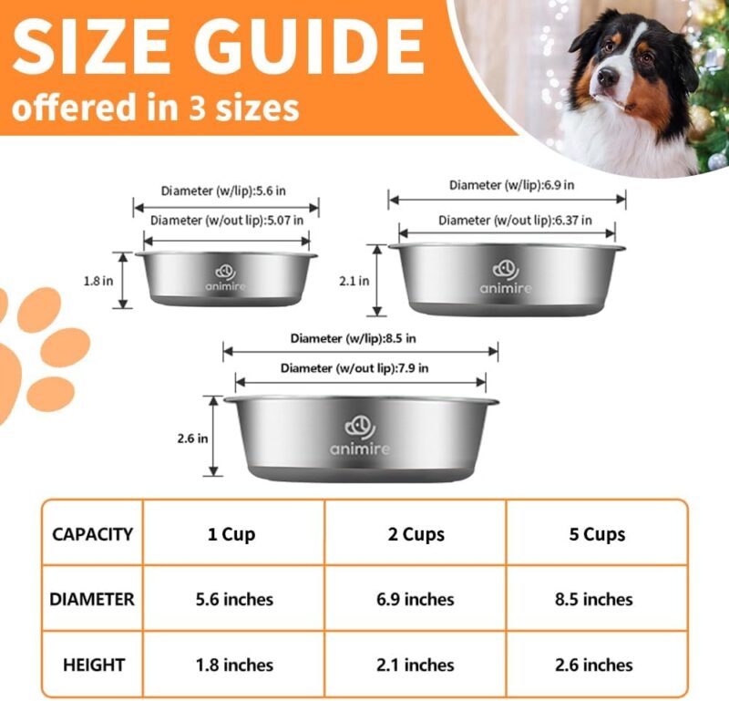 2-in-1 Metal Dog Bowl with Slow Feeder Insert, Stainless Steel Dog Bowls Food Grade 304, Water Food Bowl with Anti-Slip Silicone Base for Small, Medium, Large Dogs - Image 6