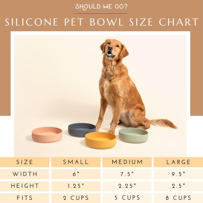 The Perfect Dish - Durable Dog Water Bowl - No Spill - Less Mess Non-Tippable Water & Food Bowl, Pure Silicone, Spill Proof with Suction Cup, Suitable for All Pets, Medium-Sage - Image 4