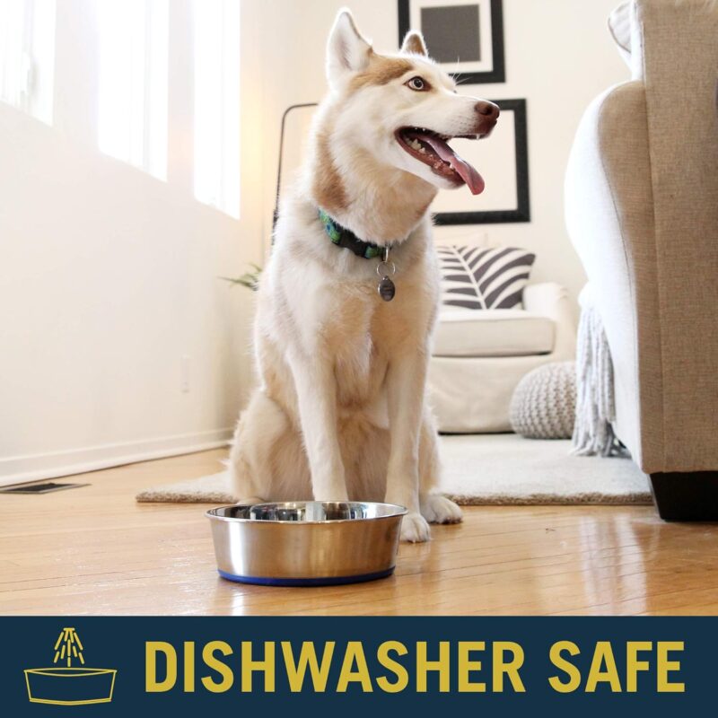 OurPet's DuraPet Premium Dishwasher Safe Stainless Steel Dog Bowl for Food or Water [Multiple Sizes for Small to Large Dogs] in Traditional or Wide Base Design - 8 CUP - Image 5