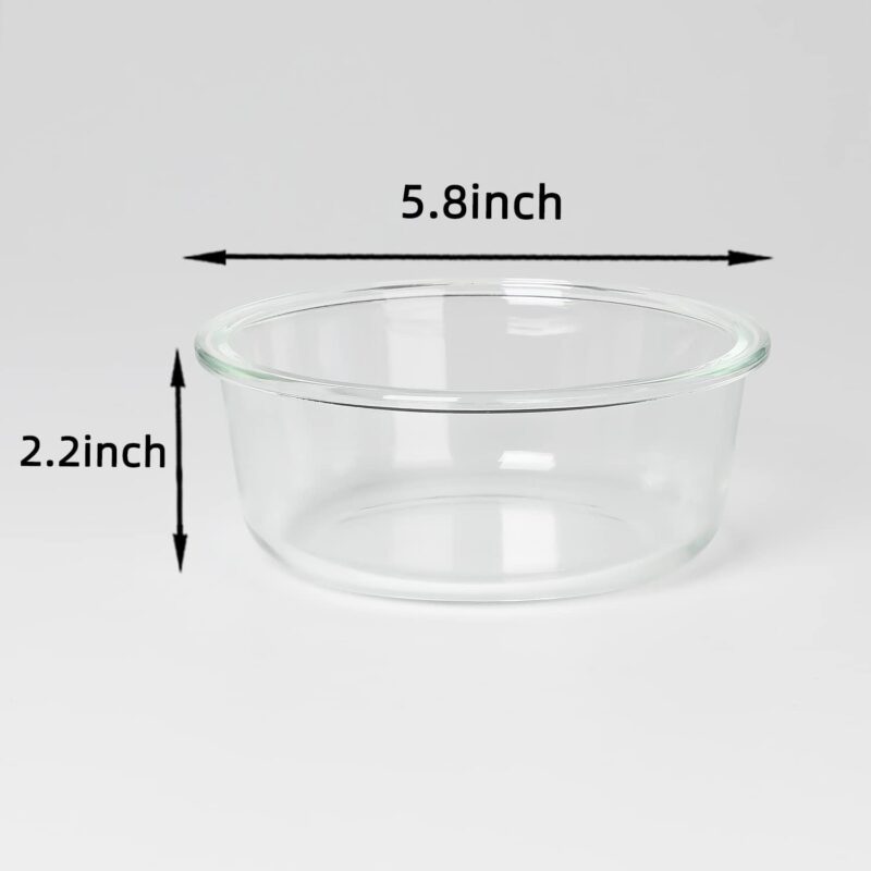 GDCZ Glass Raised Cat or Small Dog Bowls 18 Ounces Transparent - Image 2