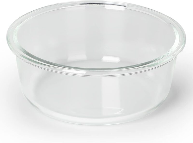 GDCZ Glass Raised Cat or Small Dog Bowls 18 Ounces Transparent