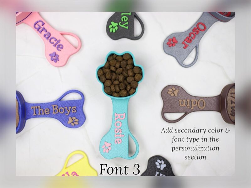 Personalized Dog Food Scoop Custom Scooper Pet Kibble Scoop Food Dispenser Dog Measuring Cup Custom Pet Accessories Gift Idea For Dog Lover (8oz - 1 Cup) - Image 6