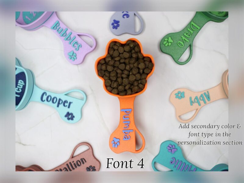 Personalized Dog Food Scoop Custom Scooper Pet Kibble Scoop Food Dispenser Dog Measuring Cup Custom Pet Accessories Gift Idea For Dog Lover (8oz - 1 Cup) - Image 7