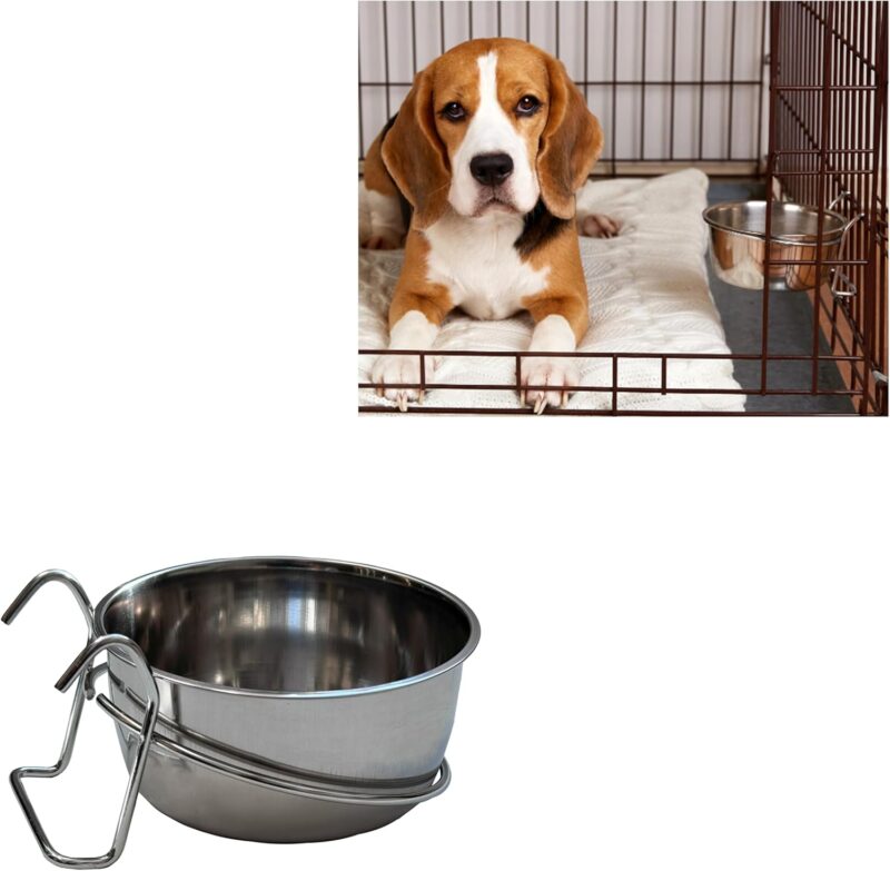 Ethical Pet SPOT Stainless Steel Coop Cup, Perfect Bowls for Cages and crates 20-Ounce pet Food Bowl. for Birds, Dogs, Cats, and Reptiles. (6011)