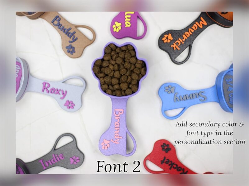 Personalized Dog Food Scoop Custom Scooper Pet Kibble Scoop Food Dispenser Dog Measuring Cup Custom Pet Accessories Gift Idea For Dog Lover (8oz - 1 Cup) - Image 5