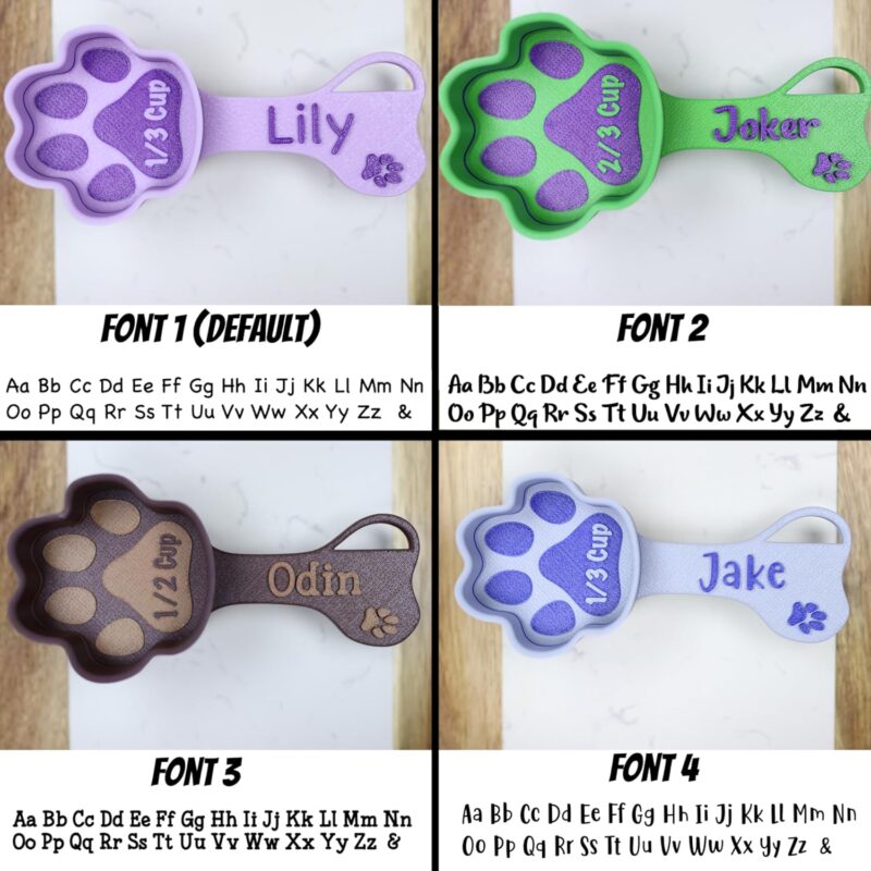 Personalized Dog Food Scoop Custom Scooper Pet Kibble Scoop Food Dispenser Dog Measuring Cup Custom Pet Accessories Gift Idea For Dog Lover (8oz - 1 Cup) - Image 3