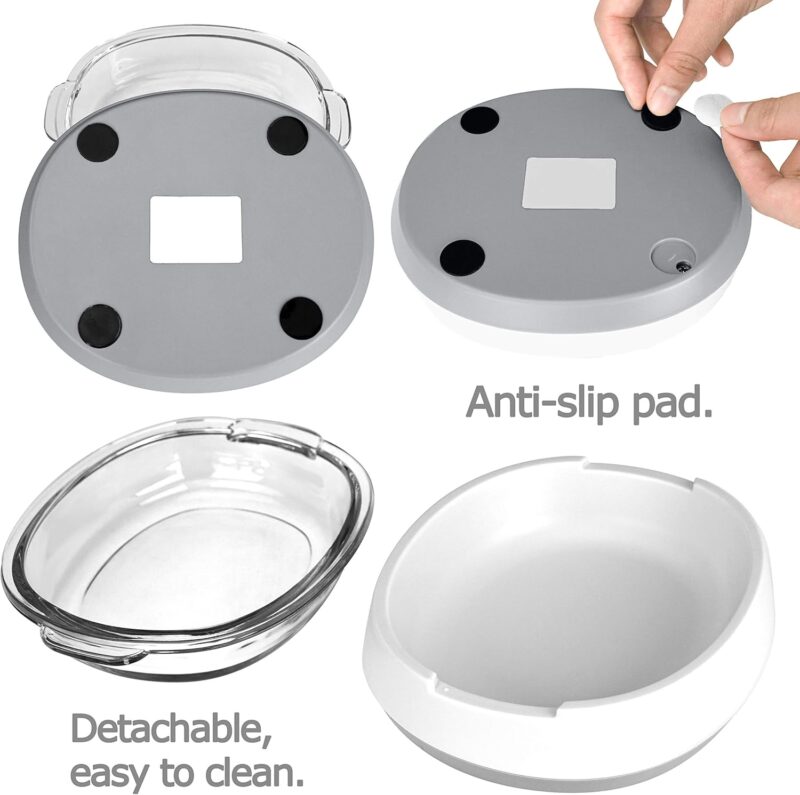 Small Glass Cat Food Bowls, Shallow Water Bowl for Cats Kitties Puppy and Small Dogs,Transparent Pet Feeding Bowl, Promotes Pet Hydration, Durable and Stable Design,Protect Pet's Spine,Dishwasher Safe - Image 6