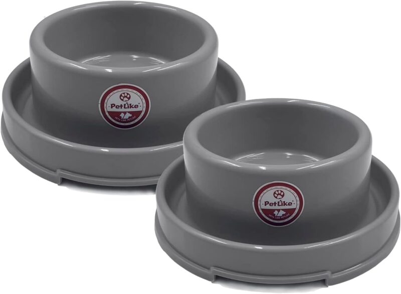 PetLike Dog Bowls Pet Food Bowls, No Spill Cat Food Bowl Water Food Feeder Pet Dishes for Cat Puppies Small Medium Dogs