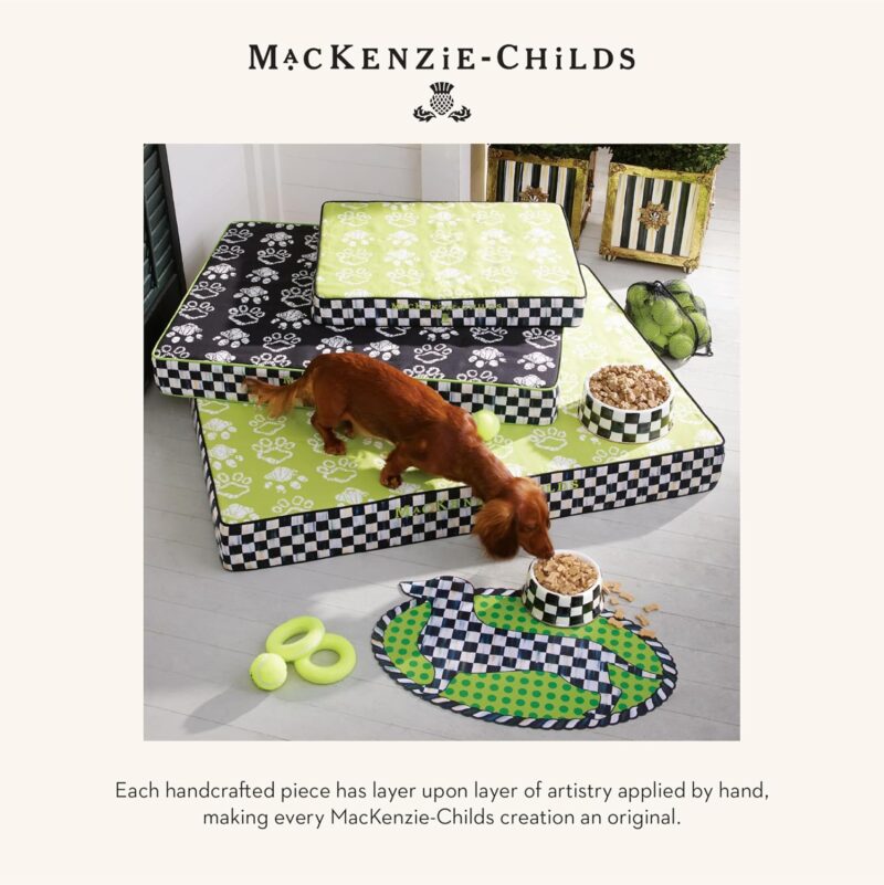 MACKENZIE-CHILDS Pet Bowl, Cute Cat and Dog Bowl for Food and Water, Black-and-White Courtly Check, Large - Image 6