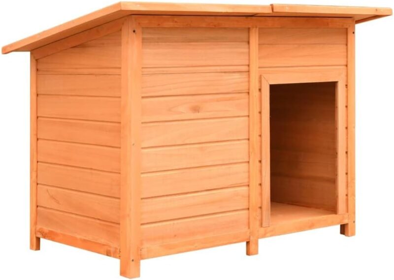 Protects Pets from Elements with Sturdy Wooden Dog Cage, Solid Pine & Fir Wood, Easy Assembly, 47.2"x30.3"x33.9"
