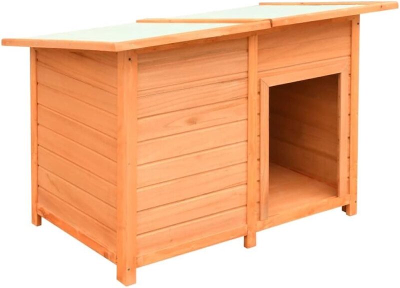 Protects Pets from Elements with Sturdy Wooden Dog Cage, Solid Pine & Fir Wood, Easy Assembly, 47.2"x30.3"x33.9" - Image 8