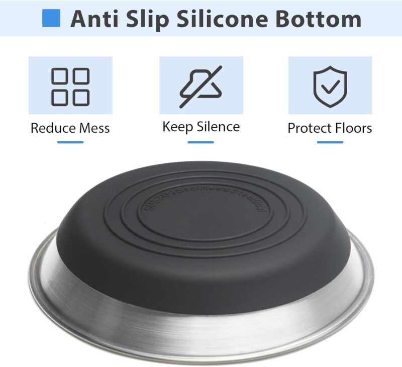 Premium Stainless Steel Dog Bowls - Non-Slip, 2.5 Cups Capacity, Durable and Safe for Your Beloved Pet - Image 7