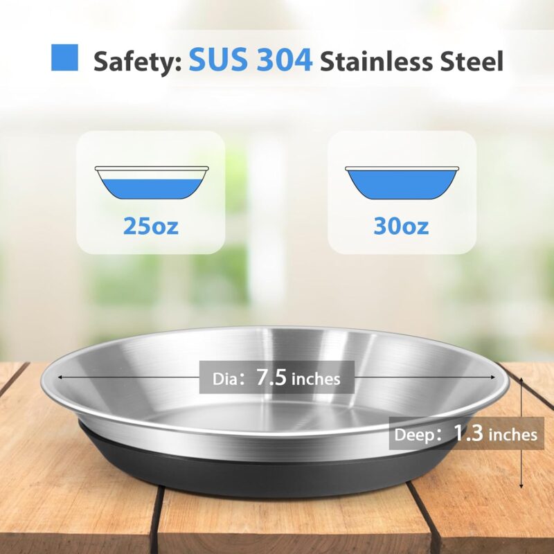 Premium Stainless Steel Dog Bowls - Non-Slip, 2.5 Cups Capacity, Durable and Safe for Your Beloved Pet - Image 3