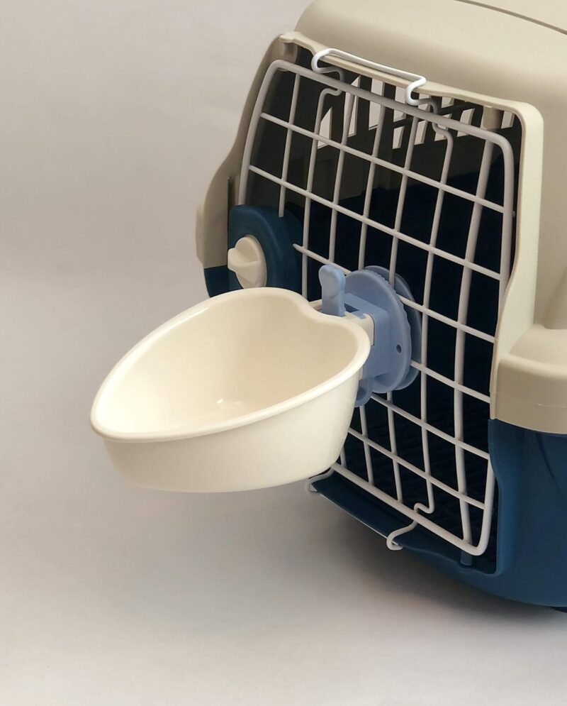 Choco Nose Patented Removable Heart Shaped Food Bowl for Dogs/Puppies/Rabbits/Cats/Guinea Pigs/Chinchillas/Birds -Water Dish for Small Pets or Animals - for Wire Cages or Crates 8 oz, Blue (C607) - Image 6