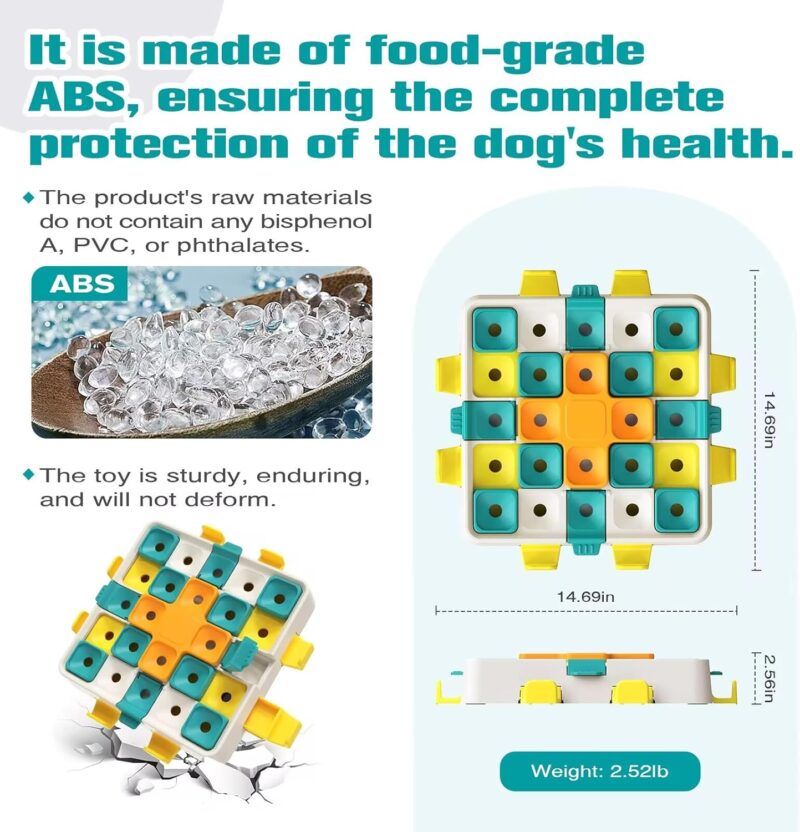 KADTC Puzzle Toys Level 2 in 1 Advance Educational For Smart Small/Medium/Large Dogs Intelligence Learning Toy Keep Busy Puppy Boredom Buster Interactive Brain Mental Stimulation Treat Enrichment Game - Image 3