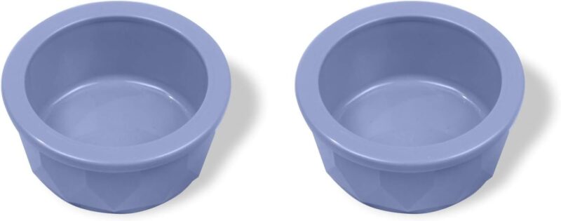 Van Ness 2 Pack of Crock Heavyweight Dish, Small, Food and Water Bowls for Dogs and Cats, Assorted Colors