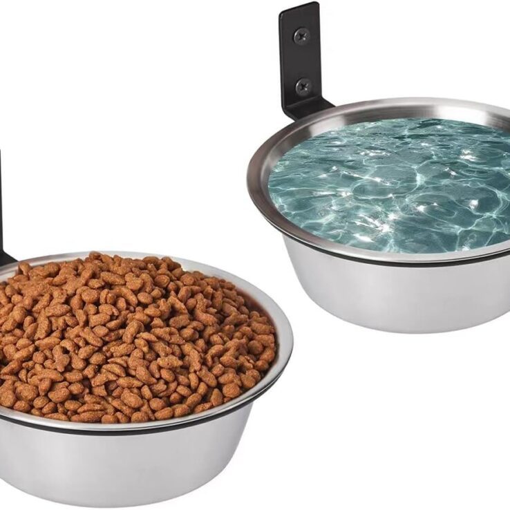 FOYO Elevated Dog Bowls, Raised Dog Food and Water Bowls,Wall Mounted Pet Comfort Feeding Bowls for Medium Dogs