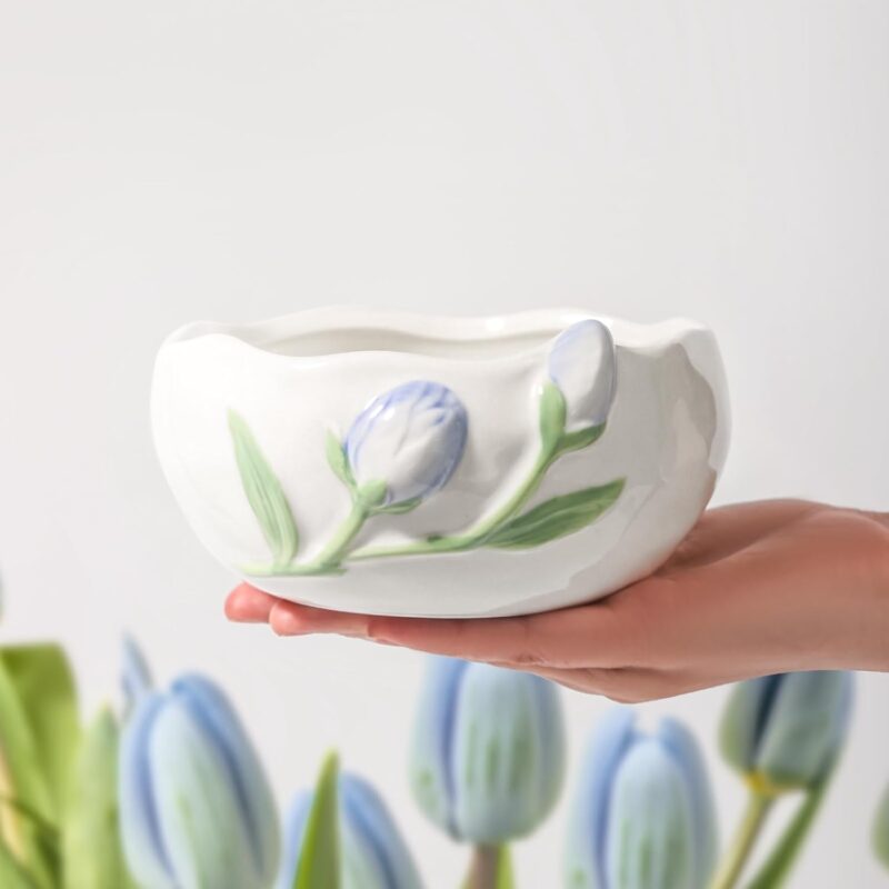 Ceramic Cute Dog & Cat Bowl, Non-Slip Design for Indoor Cat, Potable & Stable for Food, Water Use, Small to Medium Size Dog Feeding, Heated Available, Easy to Clean, 20.3oz, White - Image 2