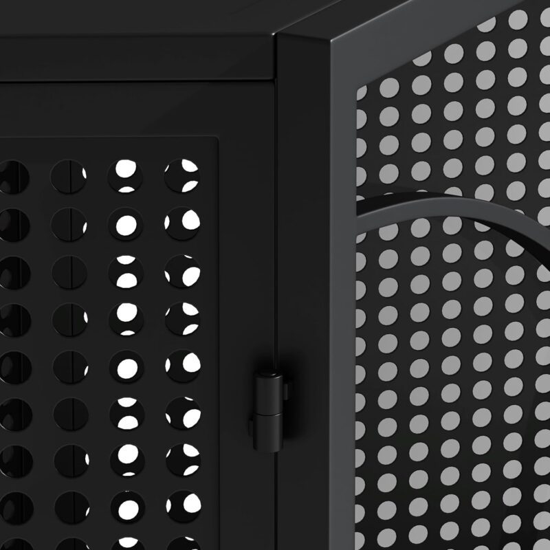 47.24" Spacious Dog Cage with Tempered Glass, for Corner of Living Room, Hallway, Study and Other Spaces, Black GW995 - Image 9
