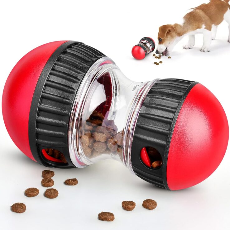Interactive Dog Toy - Durable Puzzle Treat Dispensing Toy for Small, Medium, Large Dogs, Perfect for Enrichment & Slow Feeding