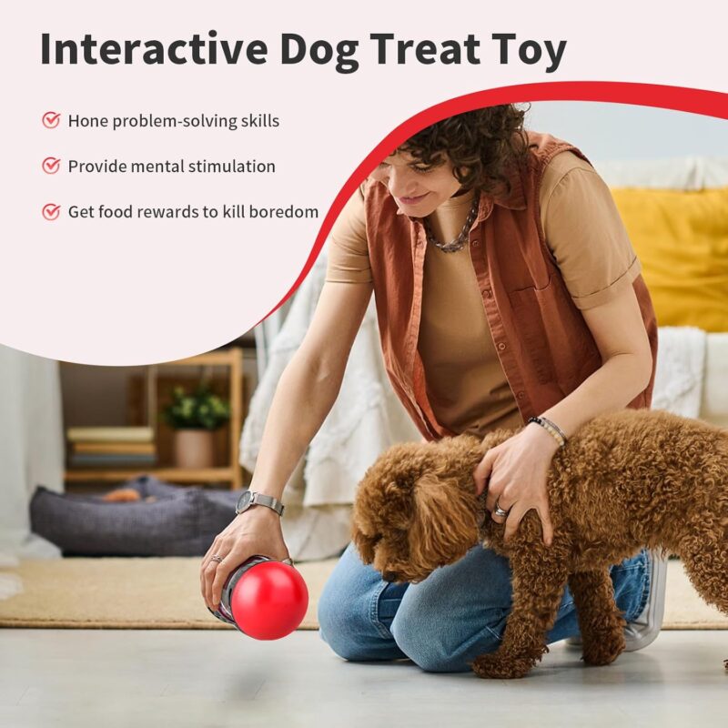 Interactive Dog Toy - Durable Puzzle Treat Dispensing Toy for Small, Medium, Large Dogs, Perfect for Enrichment & Slow Feeding - Image 3