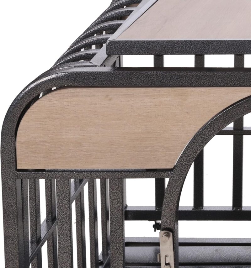 46in Heavy Duty Dog Crate, Furniture Style Dog Crate with Removable Trays and Wheels for High Anxiety Dogs PC736 - Image 7