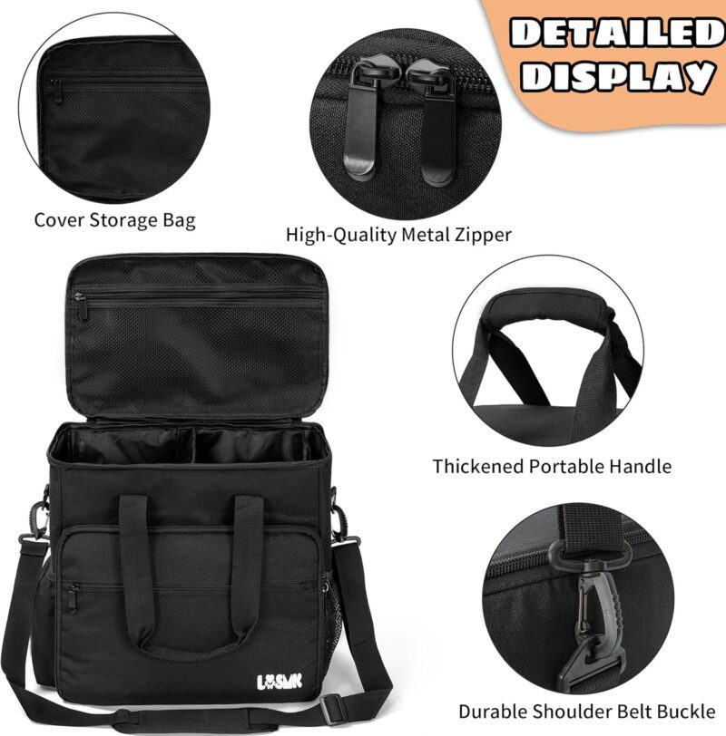 Dog Travel Bag, Airline Approved Tote Organizer, Travel Dog Backpack with Multi-Function Pockets for Dog Stuff & Pet Supplies Travel Essentials，Black with Bowl(BLUE&BLUE) - Image 4